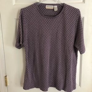 Purple Alfred Dunner Short Sleeve Tee